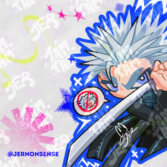 Stickers de vinil de 8cm de devil must cry