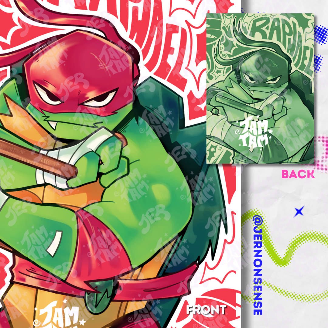 Posters holográficos de las tortugas mutantes