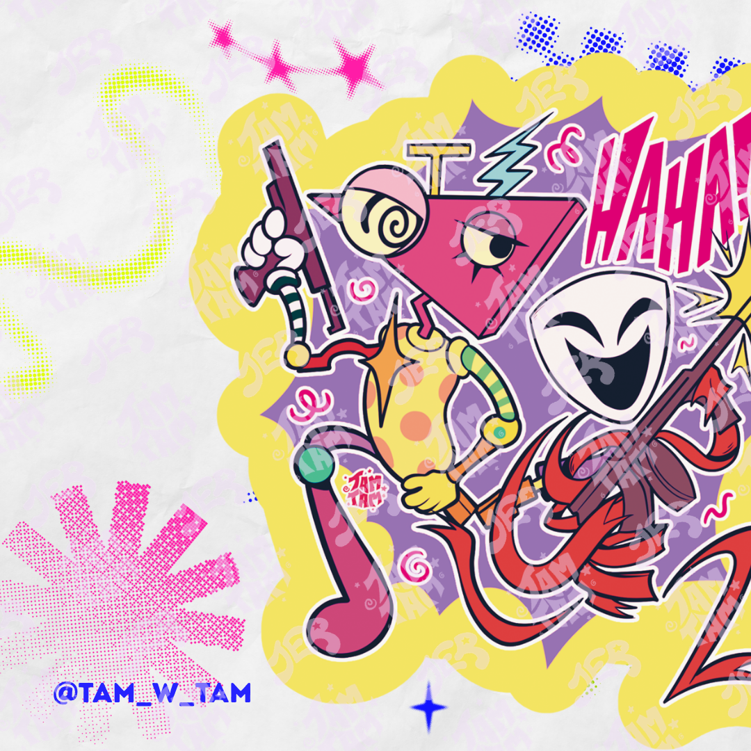 Stickers de vinil de 8cm de the amazing circus