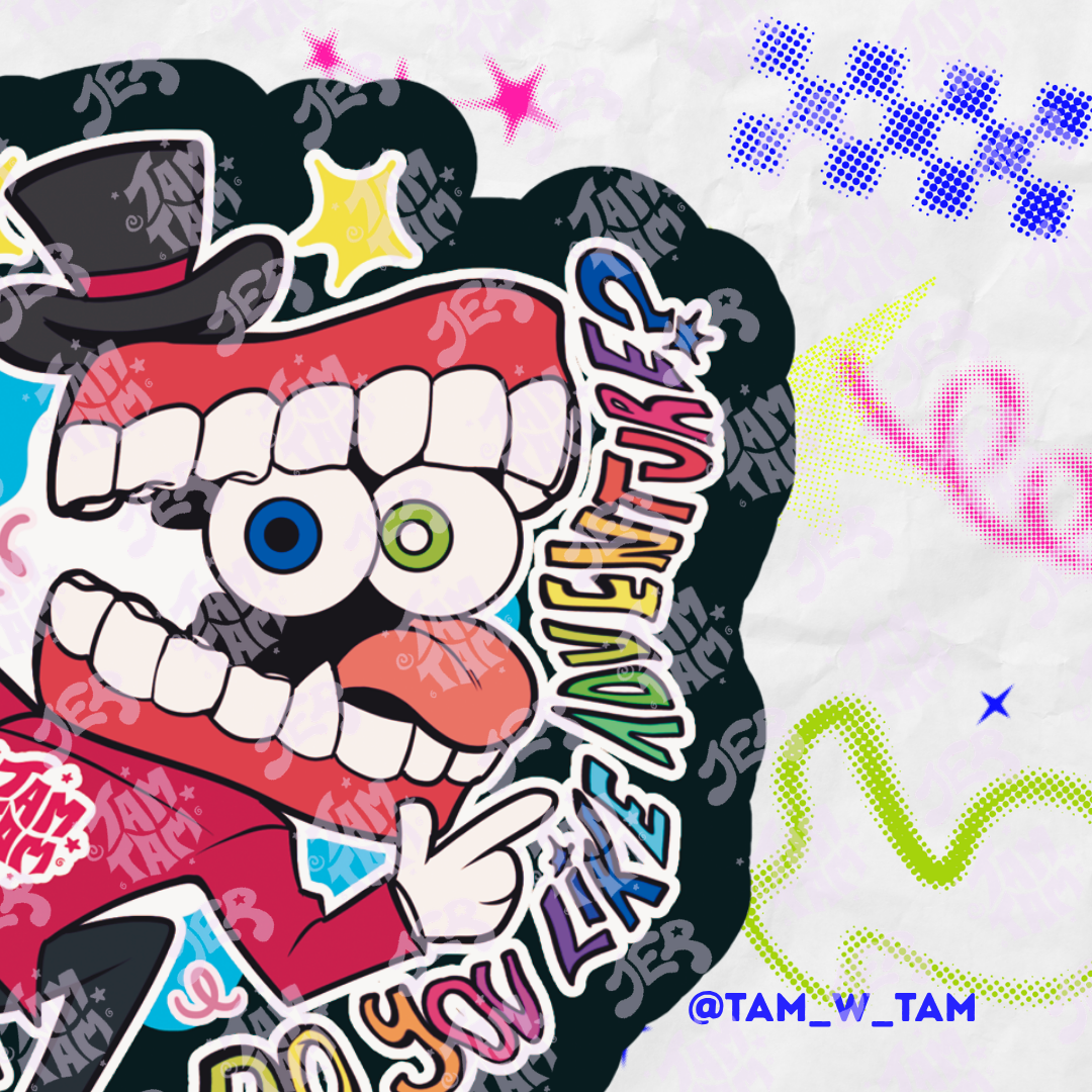 Stickers de vinil de 8cm de the amazing circus