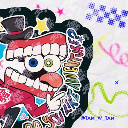Stickers de vinil de 8cm de the amazing circus