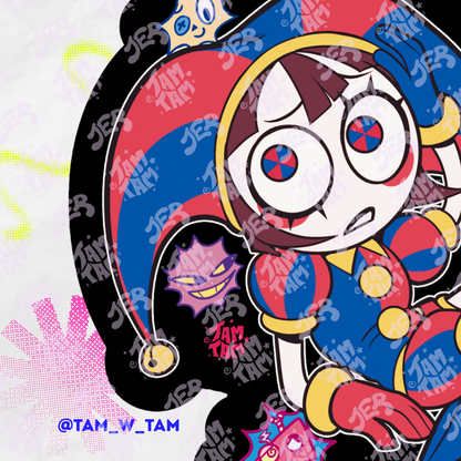 Stickers de vinil de 8cm de the amazing circus