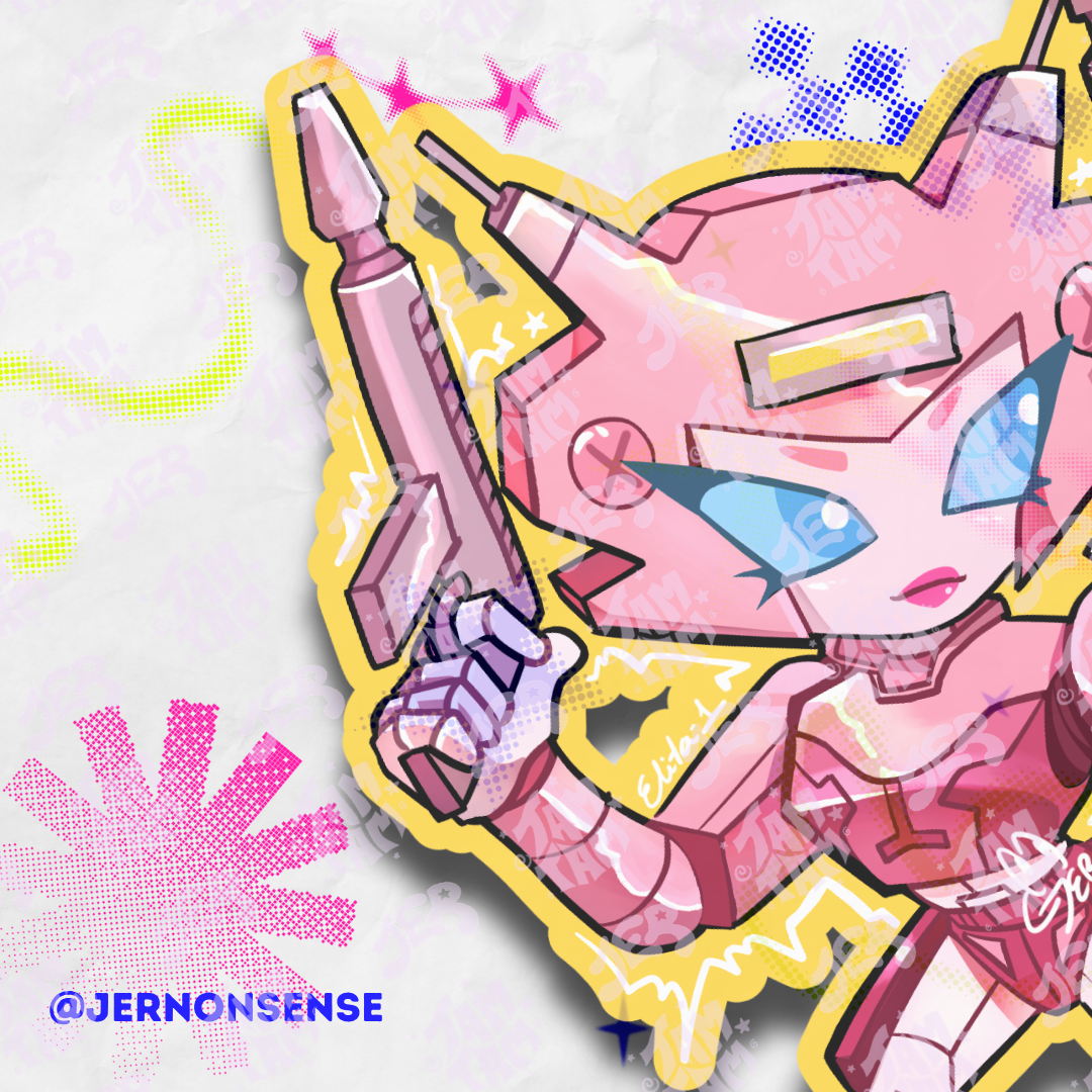 Stickers de vinil holográfico de 10cm de TF